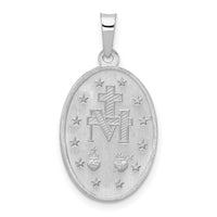 14k White Gold Miraculous Medal-XR515