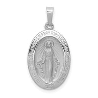 14k White Gold Miraculous Medal-XR515