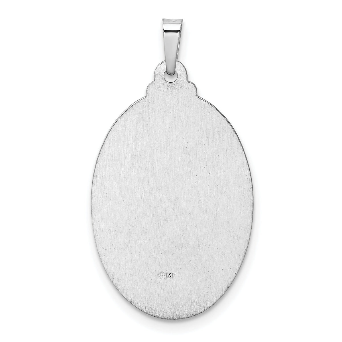 14k White Gold Saint Christopher Medal Pendant-XR516