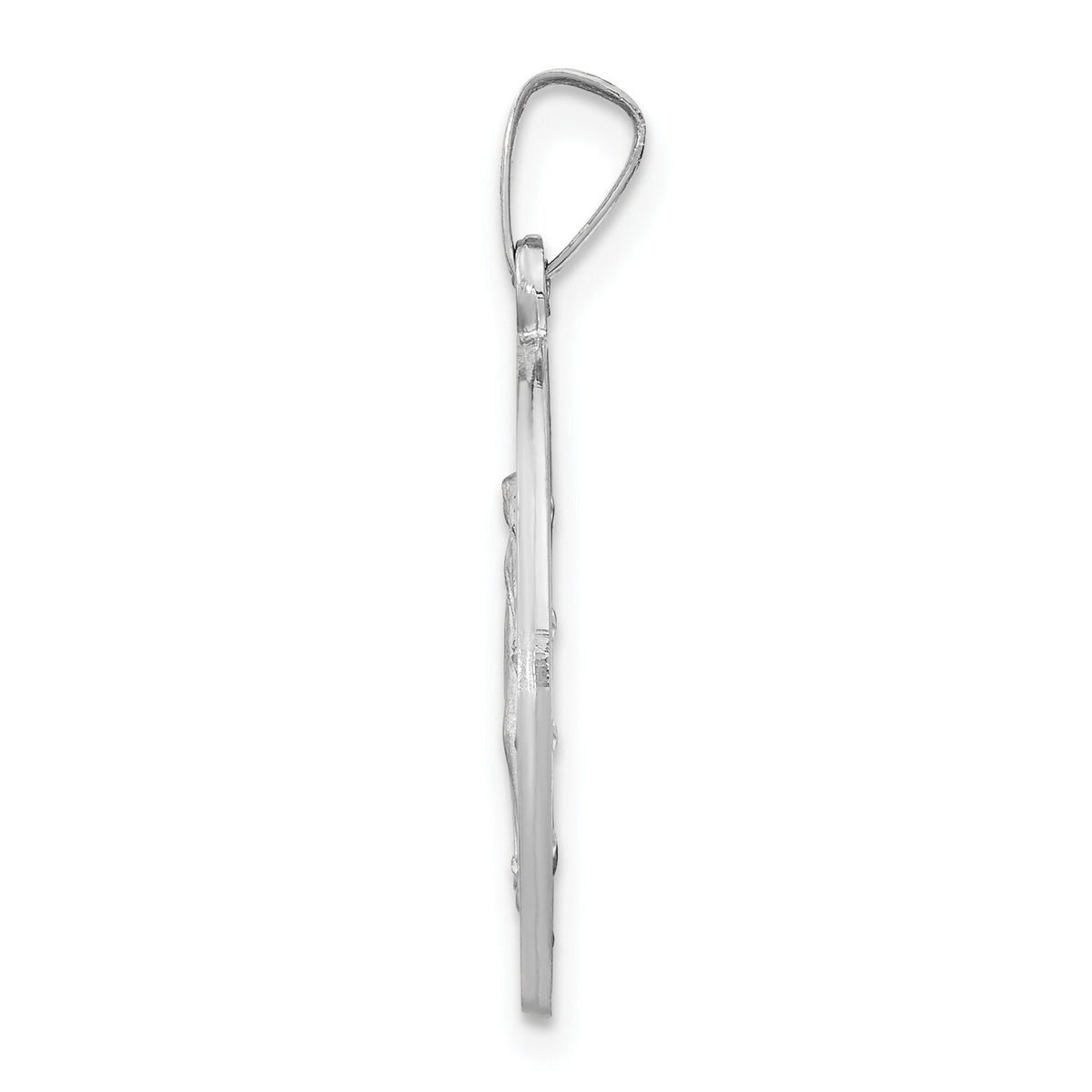 14k White Gold Miraculous Medal-XR520