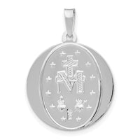 14k White Gold Miraculous Medal-XR520