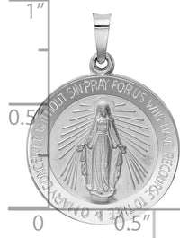 14k White Gold Miraculous Medal-XR520