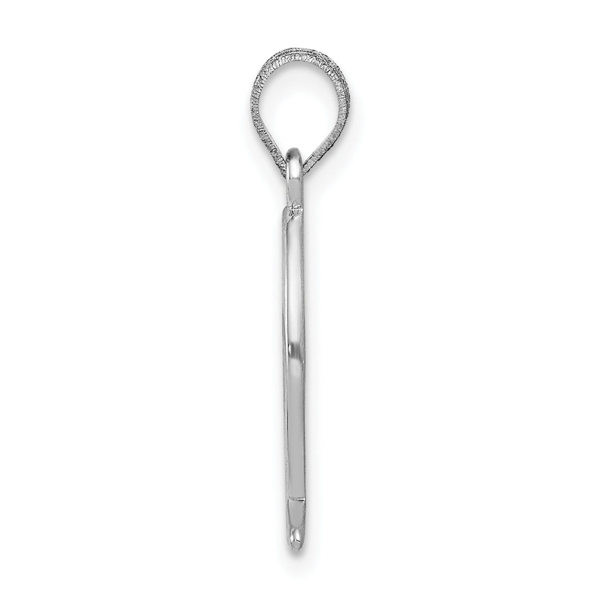 14k White Gold Ichthus Fish Pendant-XR524