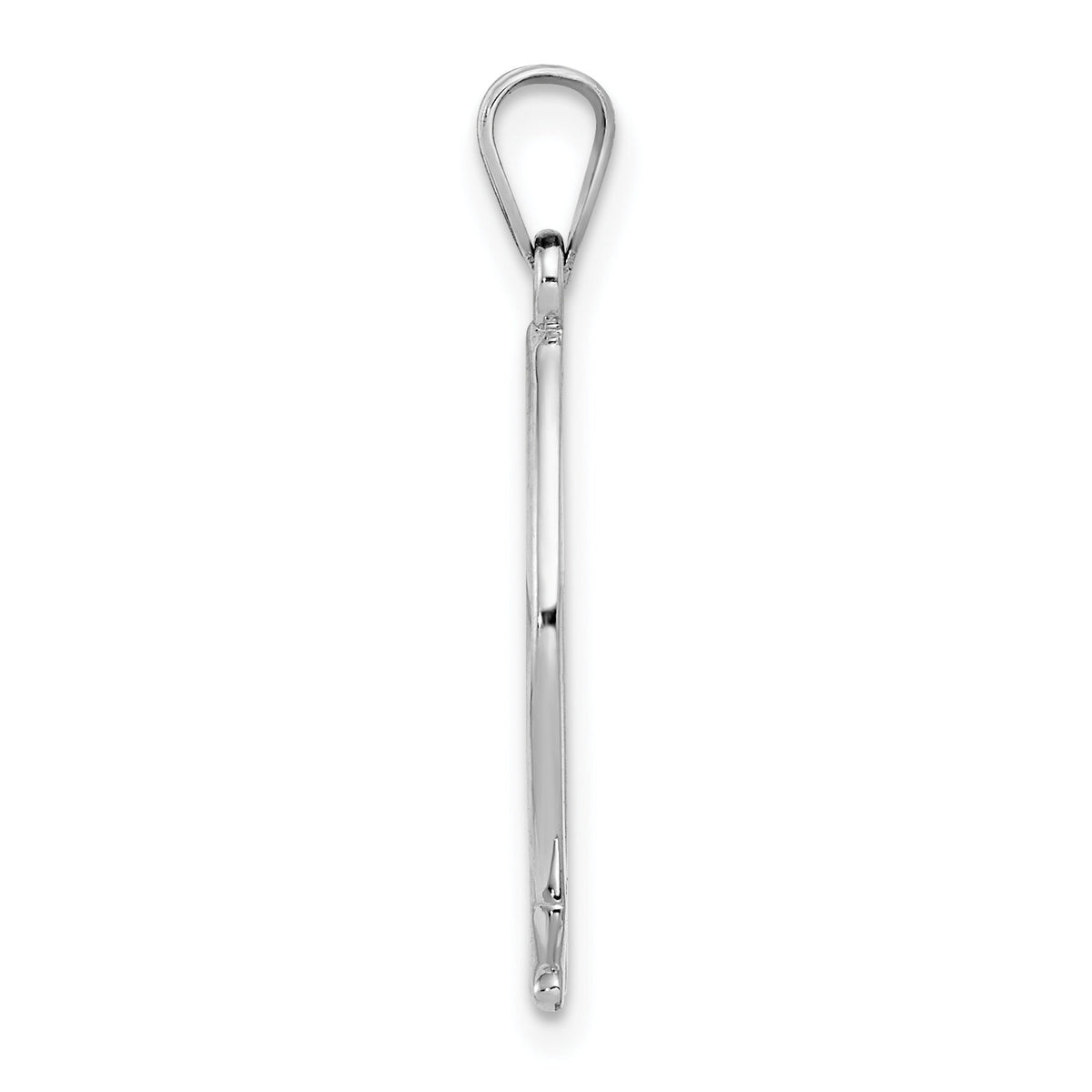 14k White Gold Ichthus Fish Pendant-XR525