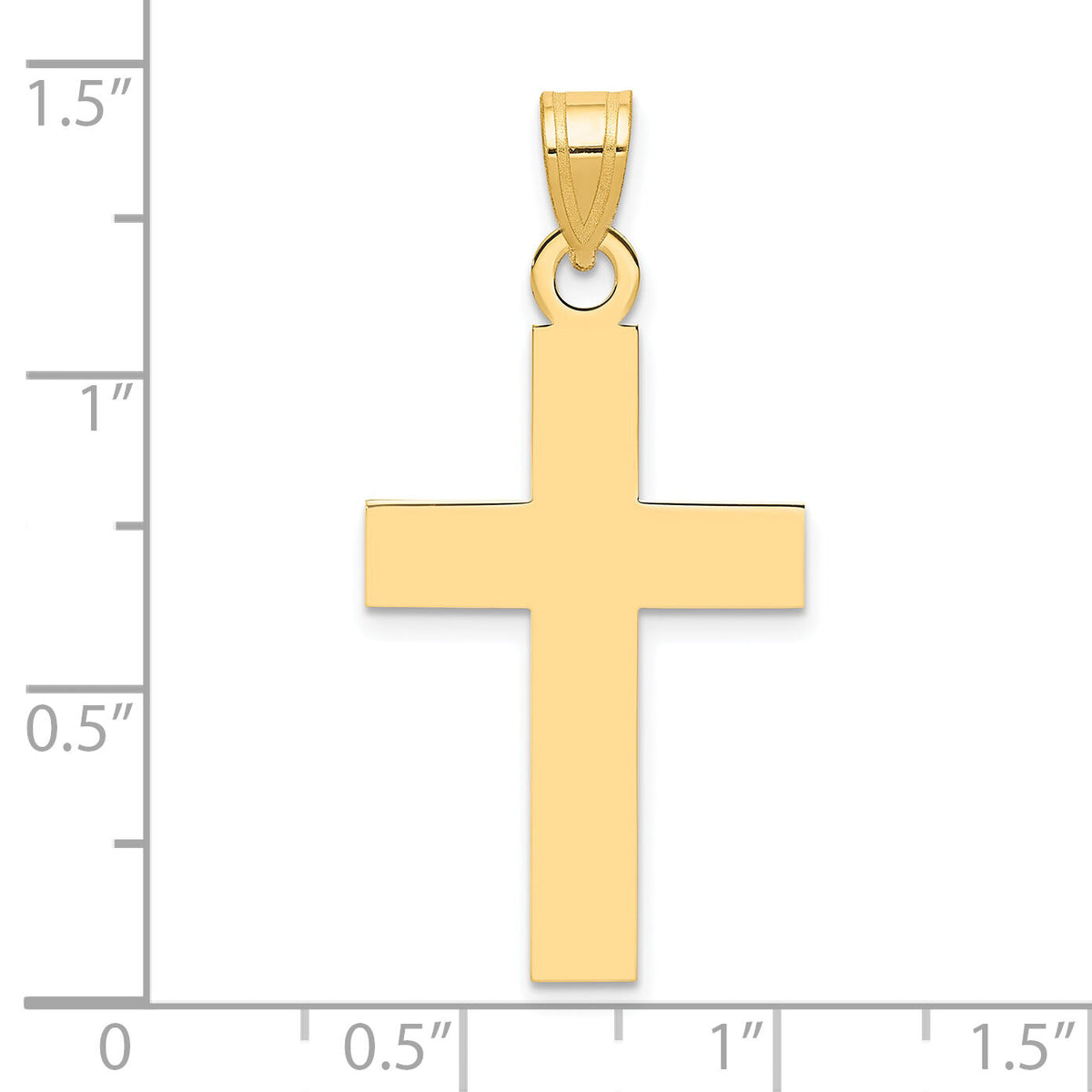 14k Polished Cross Charm-XR529