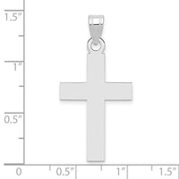 14k White Gold Polished Cross Charm-XR529W