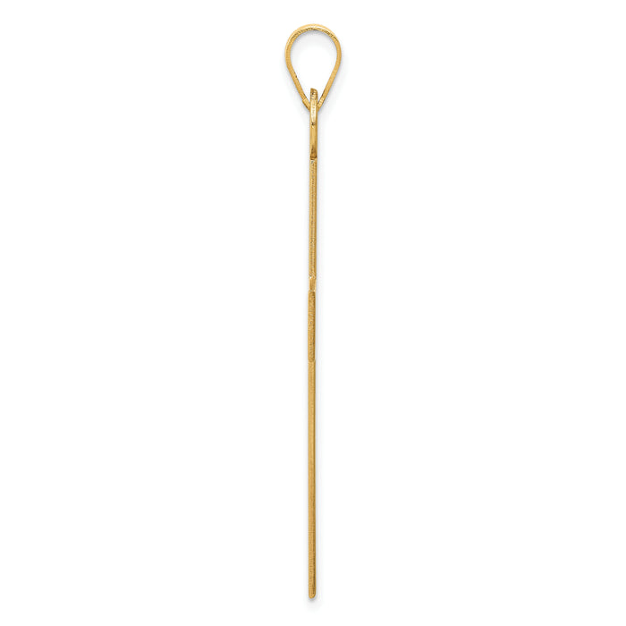 14K Polished Cross Charm-XR530