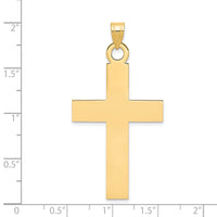 14K Polished Cross Charm-XR530