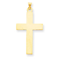 14K Polished Cross Charm-XR530