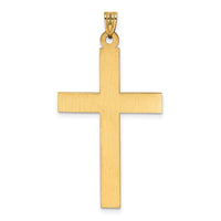 14k Laser Etched Cross Charm-XR543