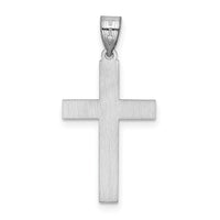 14k White Gold Cross Pendant-XR551