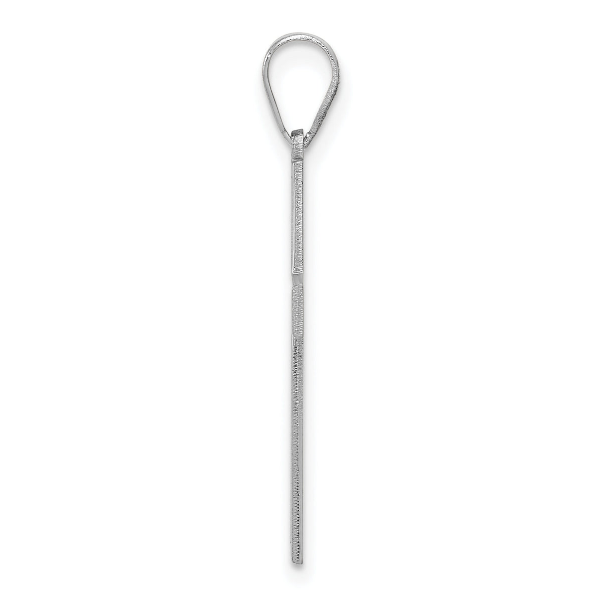 14k White Gold Cross Pendant-XR552