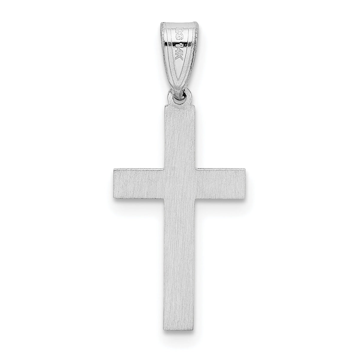 14k White Gold Cross Pendant-XR552