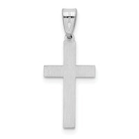 14k White Gold Cross Pendant-XR552
