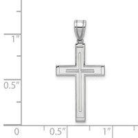 14k White Gold Cross Pendant-XR552