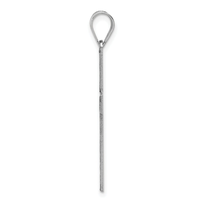14k White Gold Cross Pendant-XR553