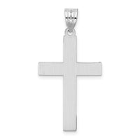 14k White Gold Cross Pendant-XR553