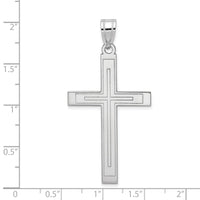 14k White Gold Cross Pendant-XR554