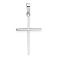 14k White Gold Cross Charm-XR558