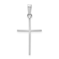 14k White Gold Cross Charm-XR558