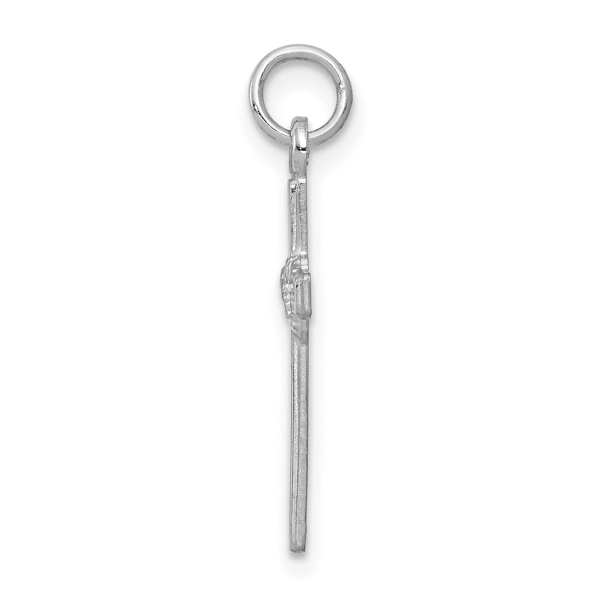 14k White Gold Cross Charm-XR559