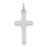 14k White Gold Cross Charm-XR559