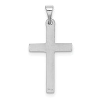14k White Gold Hollow Cross Pendant-XR560