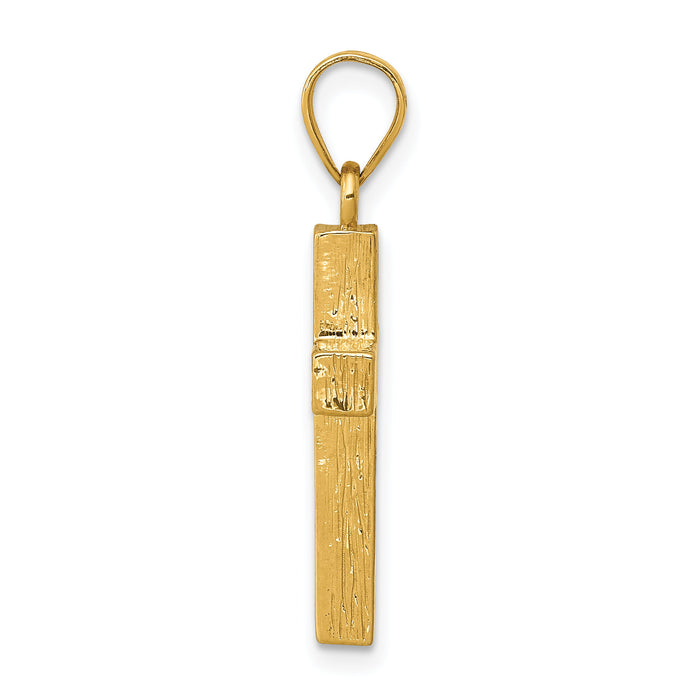 14k Epoxy Latin Cross Pendant-XR563