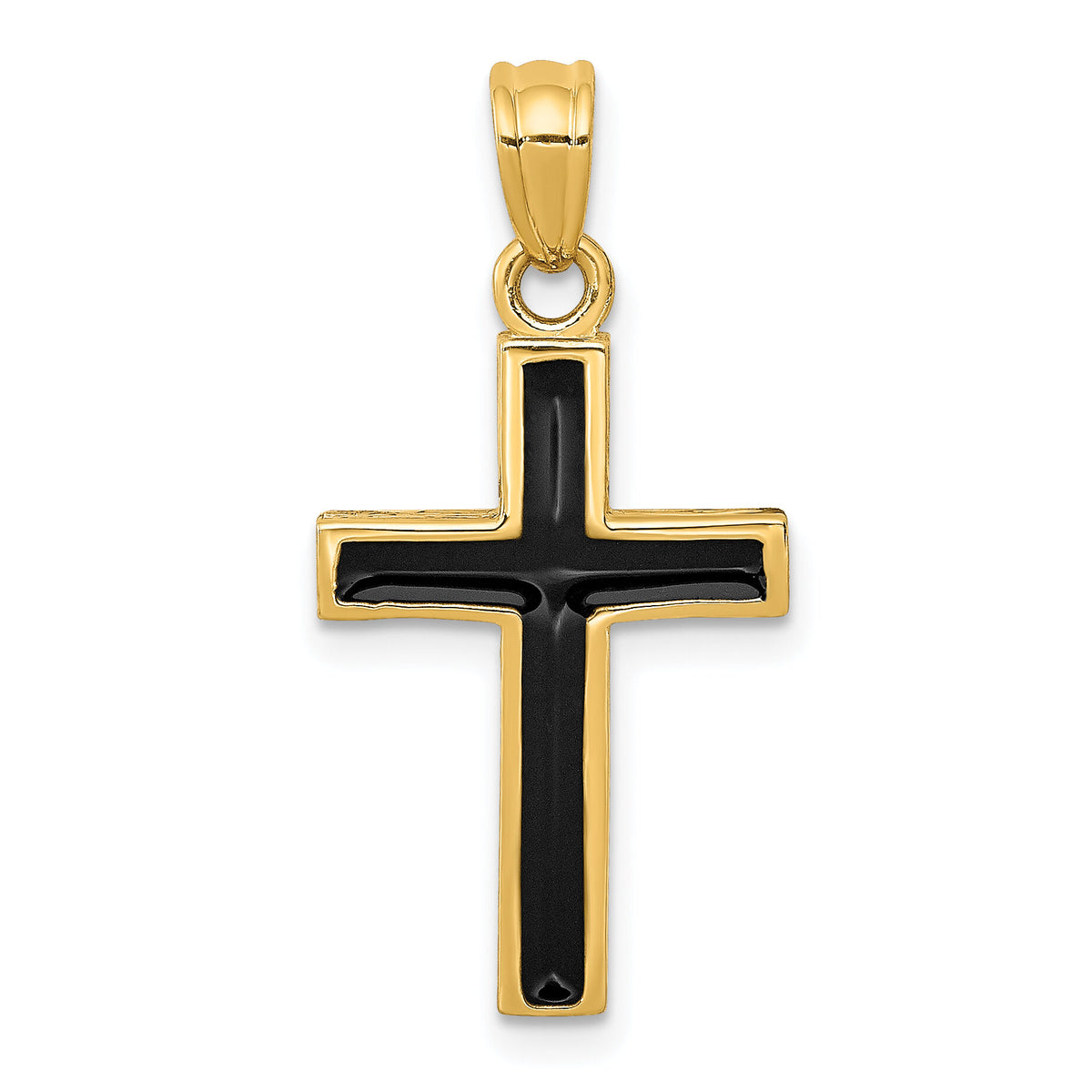 14k Epoxy Latin Cross Pendant-XR563