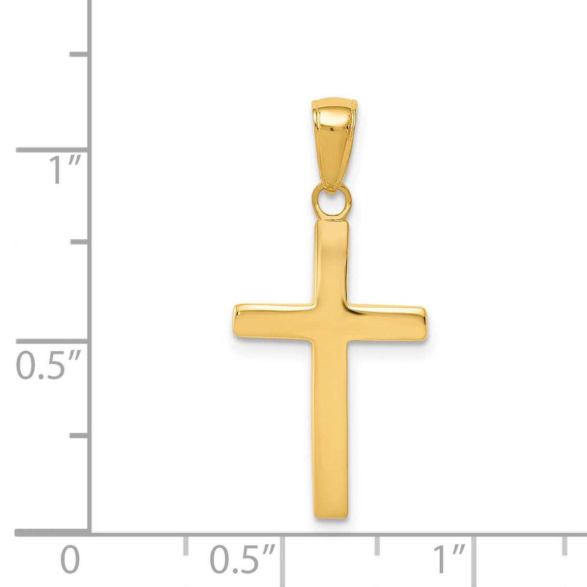 14k Polished Cross Charm-XR564