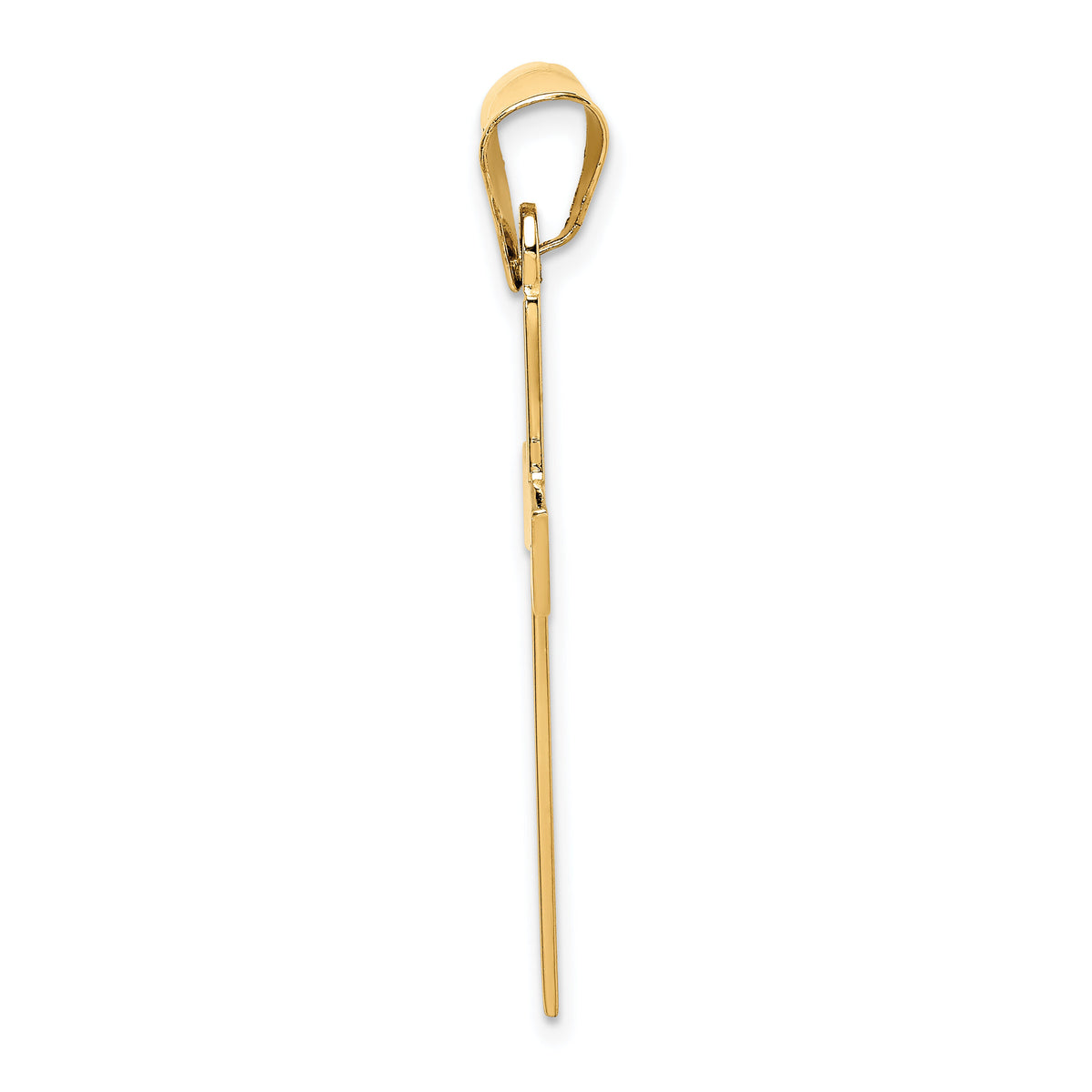 14k Polished Cross Pendant-XR565