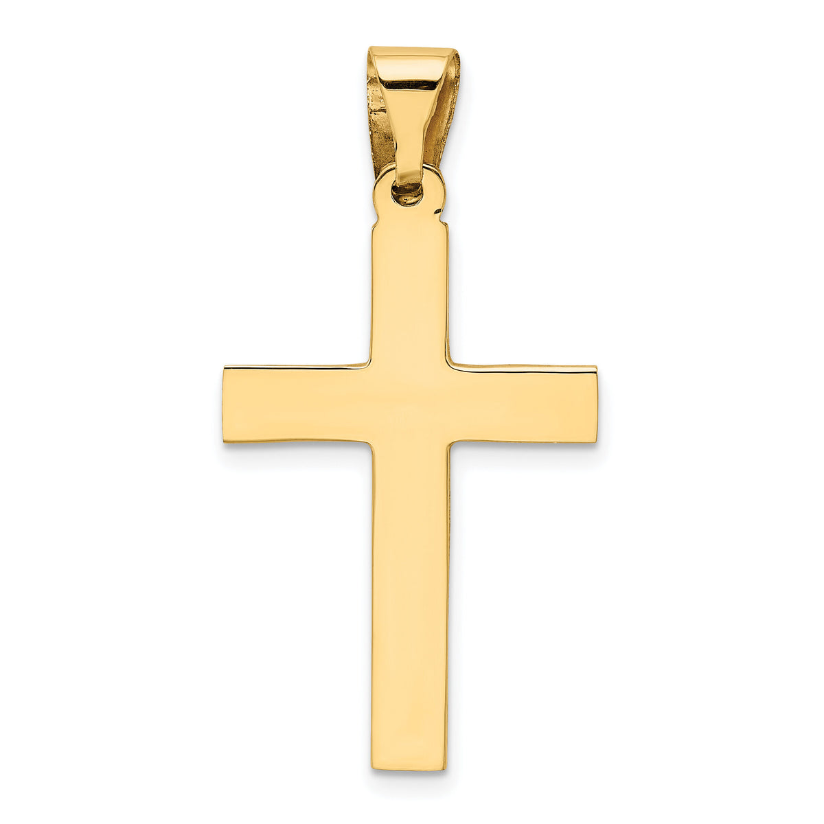 14k Polished Cross Pendant-XR565