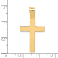14k Polished Cross Pendant-XR565