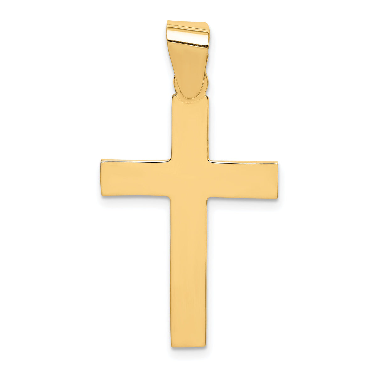 14k Polished Cross Pendant-XR565