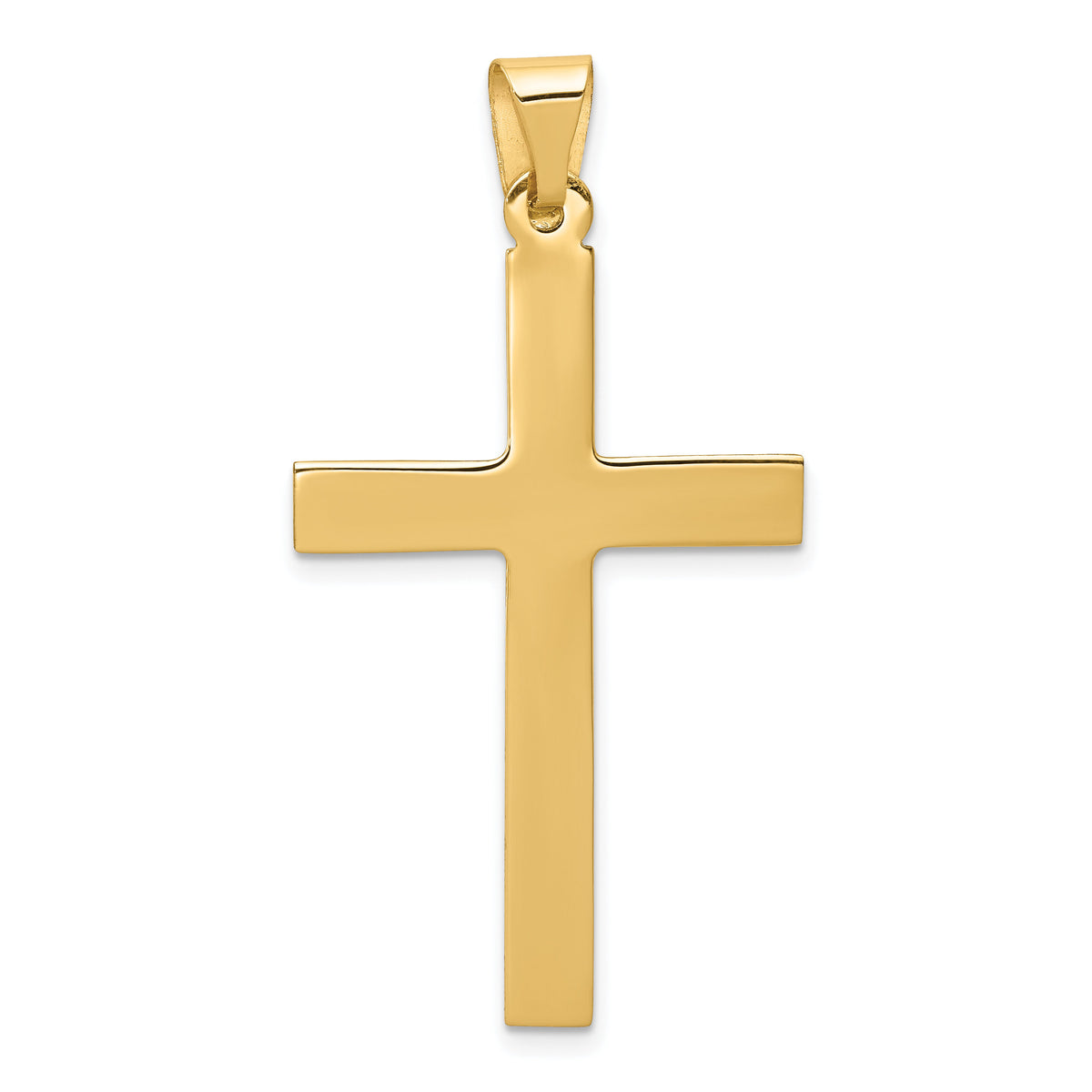14k Polished Cross Pendant-XR566
