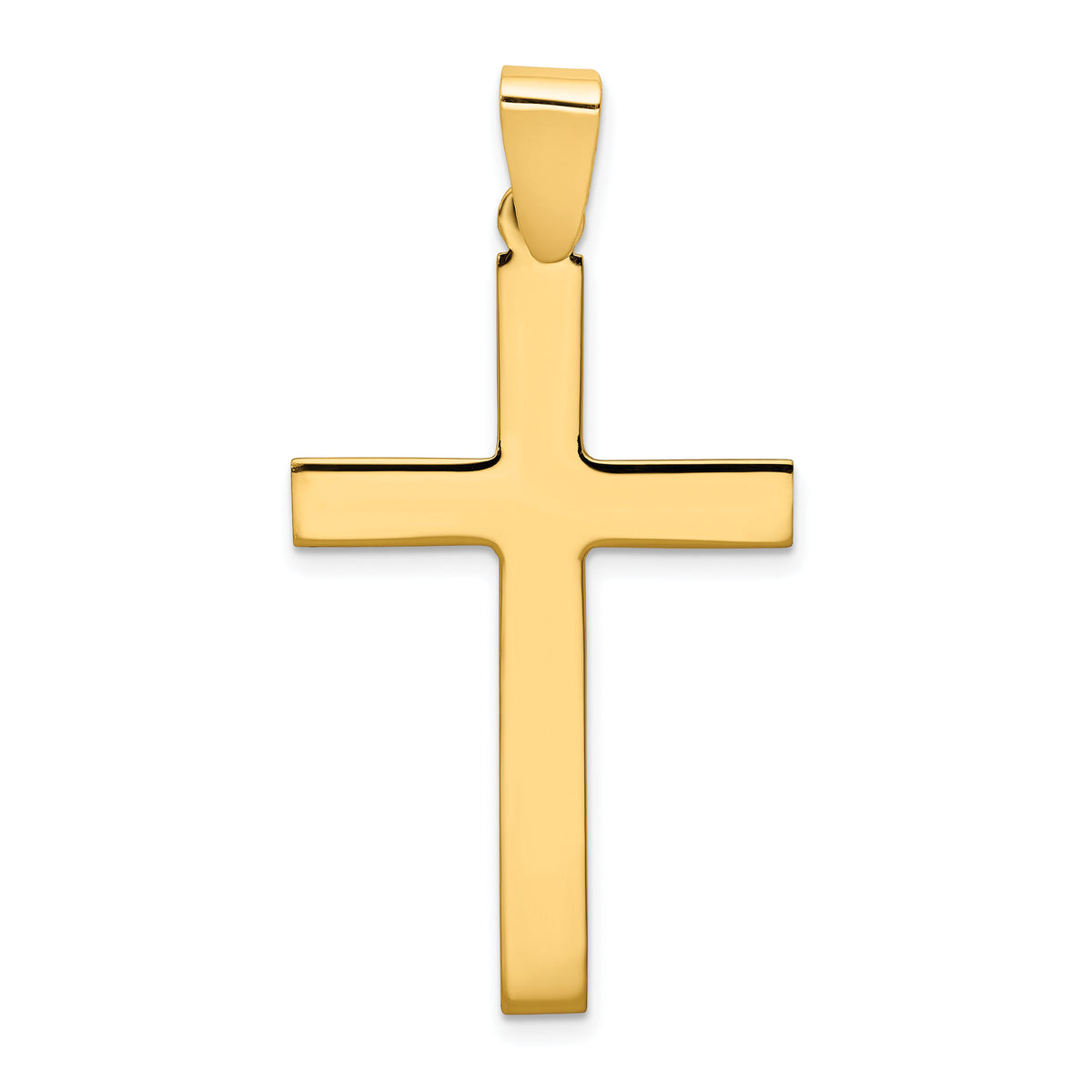 14k Polished Cross Pendant-XR566