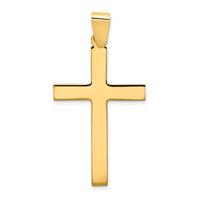 14k Polished Cross Pendant-XR566