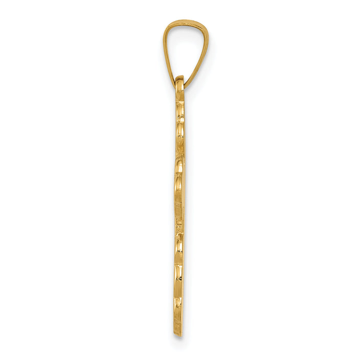 14k Eastern Orthodox Cross Charm-XR567
