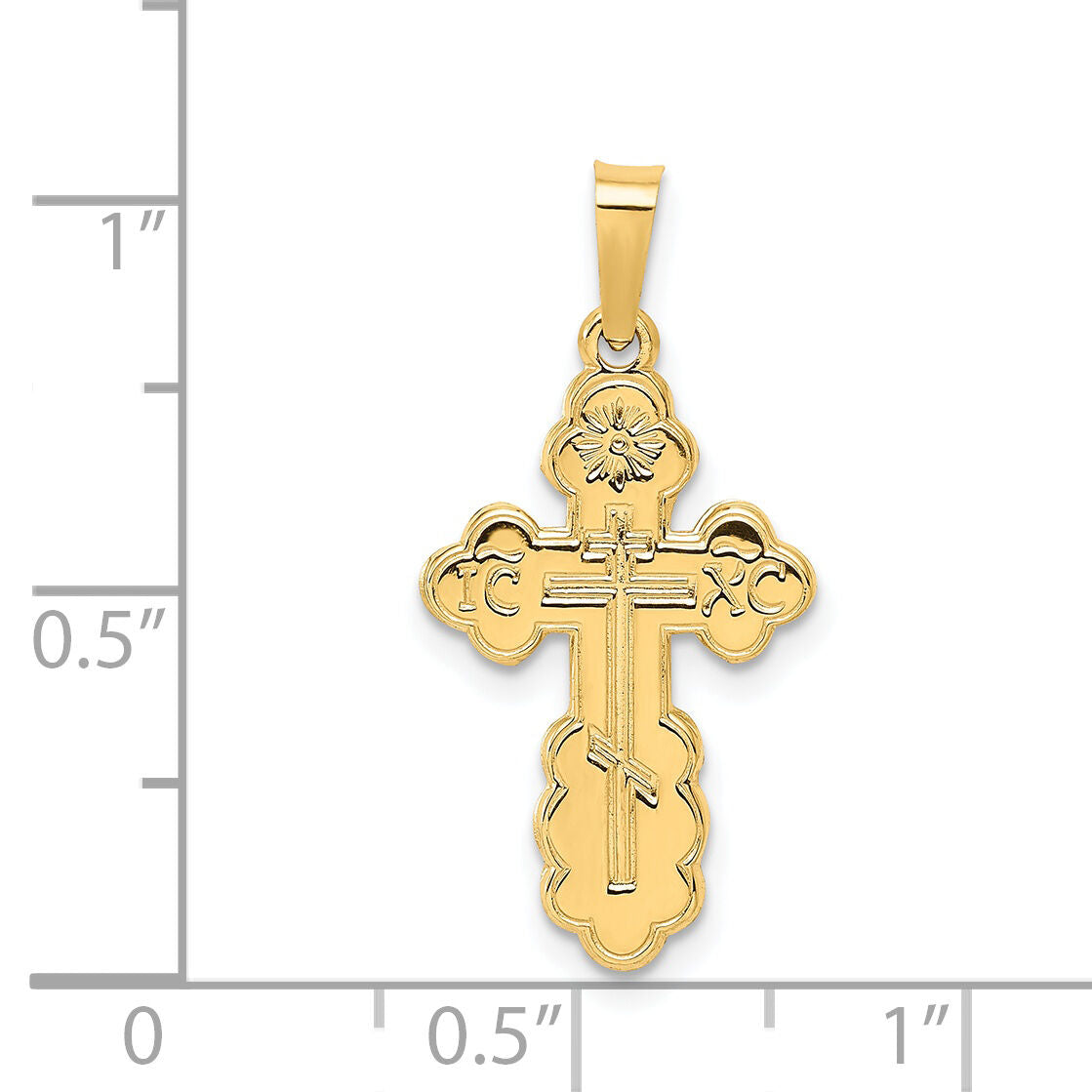 14k Eastern Orthodox Cross Charm-XR567