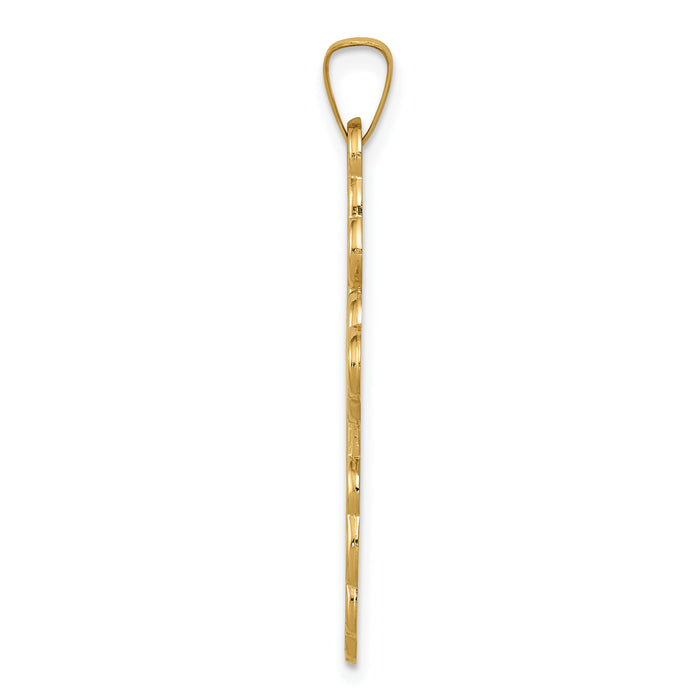 14k Eastern Orthodox Cross Pendant-XR568