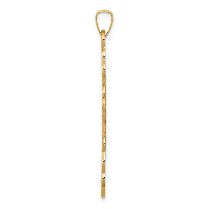 14k Eastern Orthodox Cross Pendant-XR569