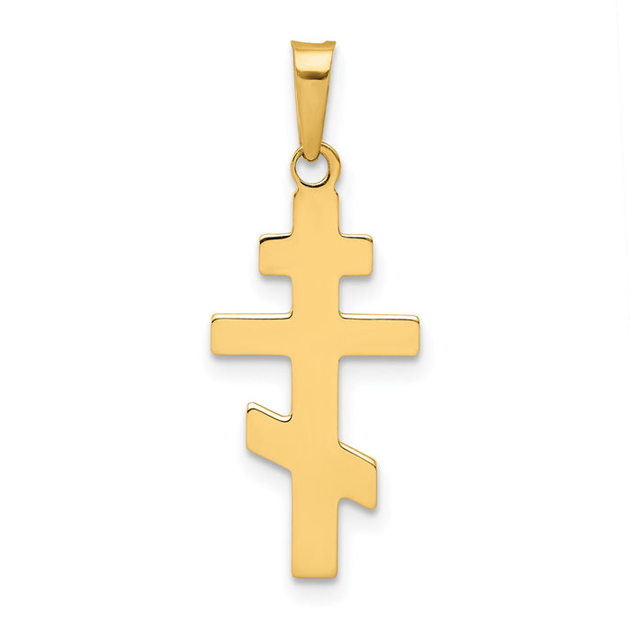 14k Eastern Orthodox Cross Charm-XR575