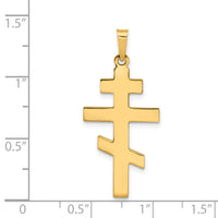 14k Eastern Orthodox Cross Charm-XR576