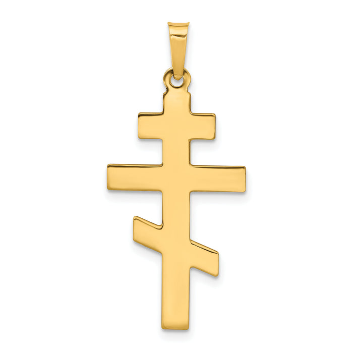 14k Eastern Orthodox Cross Charm-XR576