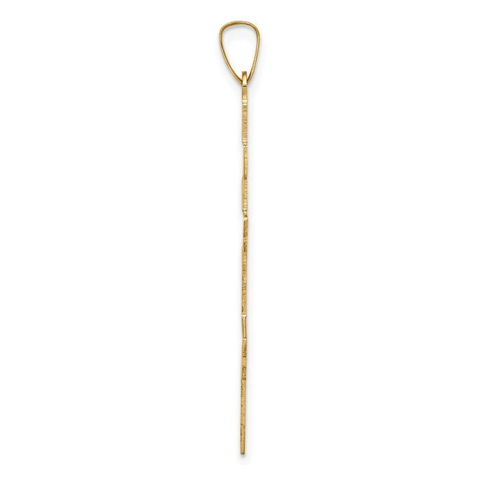 14k Eastern Orthodox Cross Pendant-XR577