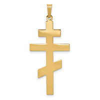 14k Eastern Orthodox Cross Pendant-XR577