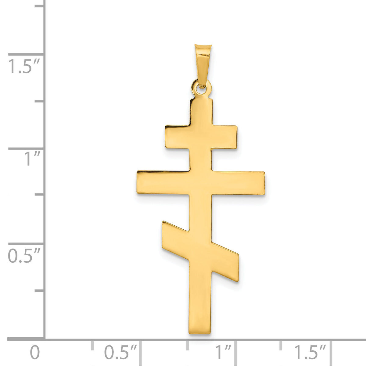 14k Eastern Orthodox Cross Pendant-XR577