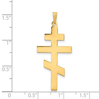 14k Eastern Orthodox Cross Pendant-XR577