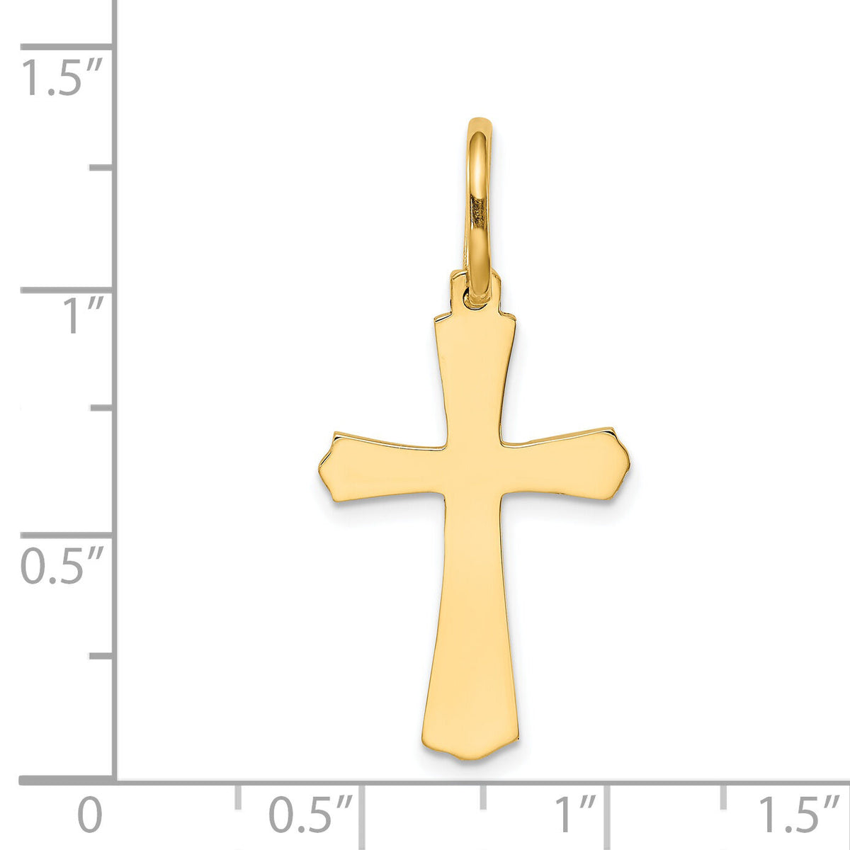 14k Polished Cross Charm-XR583