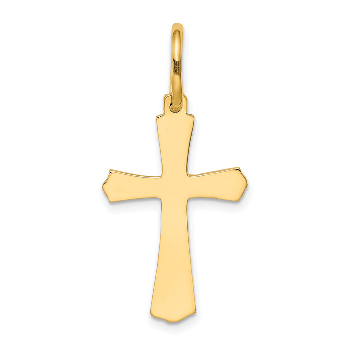 14k Polished Cross Charm-XR583